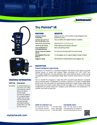 Thumbnail of document Data Sheet - Tru Pointe IR Refrigerant Leak Detector